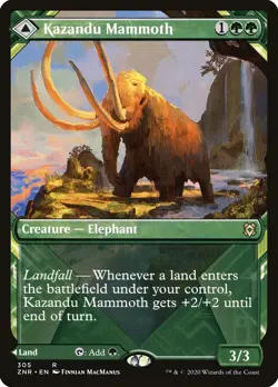 MTG Kazandu Mammoth Kazandu Valley Zendikar Rising 305 Regular Rare - Image 1