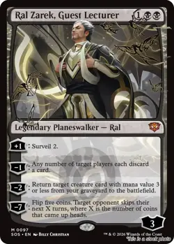Ral Zarek, Guest Lecturer MTG Secrets of Strixhaven Mythic NM Pck Fresh - Image 1