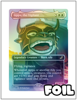 1x Appa, the Vigilant, Borderless Art Foil, Avatar, Magic MTG NM - Image 1