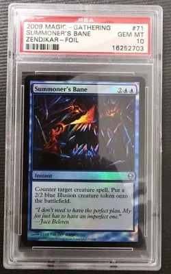 2009 Magic The Gathering SUMMONER'S BANE ZENDIKAR Foil Gem Mint PSA 10 - Image 1