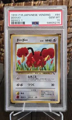 Pokemon Japanese 1998 Vending Doduo PSA 10 - Image 1