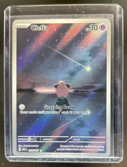 2023 Pokemon SV Obsidian Flames Cleffa Illustration Rare #202/197 - Image 1