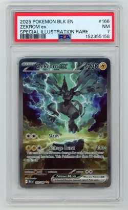 2025 Pokemon Black Bolt Zekrom Ex Speciall Illustration Rare SIR PSA 7 NM - Image 1