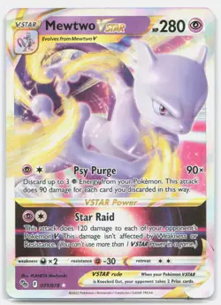 Mewtwo VSTAR 031/078 Holo VSTAR Rare Pokemon GO Pokemon Near Mint - Image 1