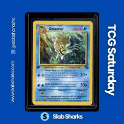 1999 POKEMON FOSSIL 1ST EDITION #40/62 OMASTAR - Image 1