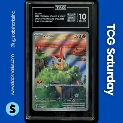 2025 POKEMON SV BLACK STAR PROMO UNOVA VICTINI ILLUS. COLL #208 VICTINI TAG 10 - Image 1