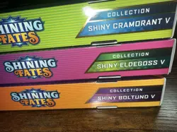 Pokemon Shining Fates 3 Collection Boxes (Boltund-Cramorant-Eldegoss) New - Image 1