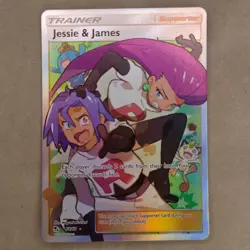 NM Pokemon Jessie & James 68/68 Hidden Fates Full Art Ultra Rare Holo Trainer - Image 1