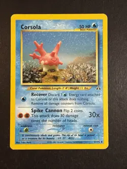 Corsola - 37/75 Neo Discovery Unlimited Uncommon Pokemon - Image 1
