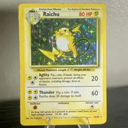 Pokemon TCG Raichu Base Set Holo Rare Foil 1999 Unlimited - Image 1