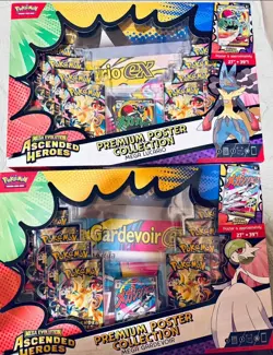 Premium Pokemon Ascended Heroes Poster Collection: Gardevoir and Lucario, 1 unit - Image 1
