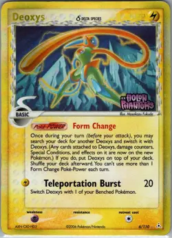 Deoxys (Delta Species Speed Forme) 6/110 Reverse Holo Holon Phantoms Pokemon LP - Image 1