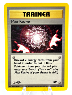 1st Edition Max Revive 117/132 - Gym Challenge - Trainer - Pokemon - NM - Image 1