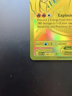 Mega Charizard Y EX 294/217 Gold Hyper Rare, Ascended Heroes, Pokemon TCG (NM) - Image 4