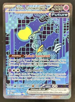 2025 Pokemon Prismatic Evolutions Iron Crown ex #158/131 - Image 1