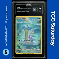 2023 POKEMON SWRD & SHLD CROWN ZENITH #GG05/GG70 LAPRAS GALARIAN GALLERY TAG 9 - Image 1
