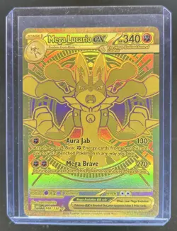 2025 Pokemon Mega Evolution Lucario ex Hyper Rare #188/132 - Image 1