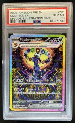 2025 Pokemon Prismatic Evolutions Umbreon ex #161/131 PSA 10 GEM MINT - Image 1