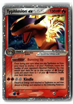 Typhlosion ex ⭐ 🌀 Swirl 🌀 110/115 Holo Rare EX Unseen Forces 2005 Pokemon MP - Image 1