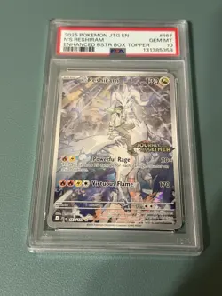 N's Reshiram - (Journey Together Stamped) 167/159 Box Topper PSA 10 Pokemon - Image 1