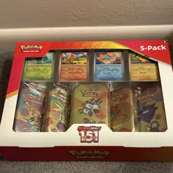 Pokemon Scarlet & Violet 151 Mini Tin 5-Pack Box Booster Promo Pikachu Bulbasaur - Image 5