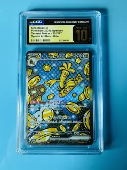 CGC PRISTINE 10 GEM MINT Gholdengo ex 220/187 Japanese Terastal Fest SAR Pokemon - Image 1