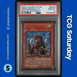 2004 YU-GI-OH! SOUL OF THE DUELIST 1ST ED. #SOD-EN015 ARMED DRAGON LV7 PSA 10 - Image 1