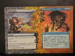 Force Of Will & Runeboggle Set Acrylic Hand Painted Mtg Magic Altered Art - Image 1