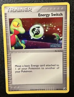 Energy Switch 84/115 MP Pokeball Holo Treecko Oddish Art Unseen Forces Pokemon! - Image 2