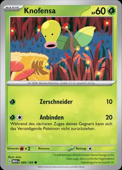 Pokemon Karten 151 Knofensa 069/165 Deutsch - Image 1