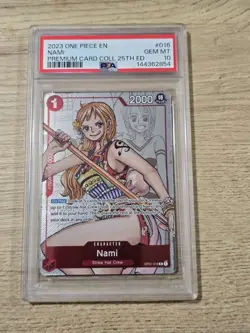 One Piece CCG Nami 25th Anniversary Premium Card Collection OP01-016 PSA 10 - Image 1