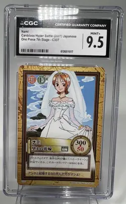 2001 CARDDASS HYPER BATTLE JAPANESE ONE PIECE 7TH STAGE #C337 NAMI CGC 9.5 - Image 1