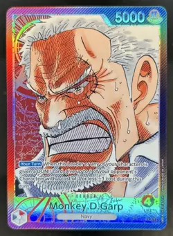 2022 One Piece Paramount War Monkey.D.Garp Leader Alt Art #OP02-002 - Image 1
