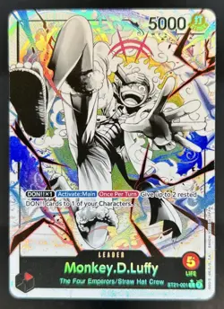 2025 One Piece Starter Deck EX Gears Monkey D Luffy Alt Art #ST21-001 - Image 1