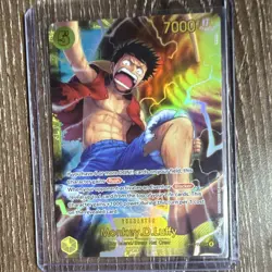 Bandai Monkey D. Luffy One Piece Rush Holo Super Rare OP15-119 7000 - Image 1