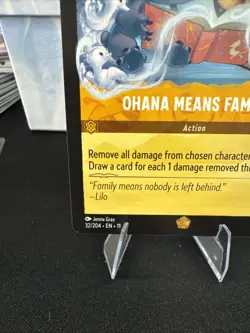 Disney Lorcana Ohana Means Family 32/204 Action Card Stitch / Lilo First Chapter - Image 2