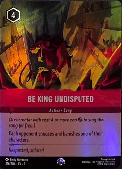 Disney Lorcana: Fabled - Be King Undisputed #216/204 Epic Foil - Image 1