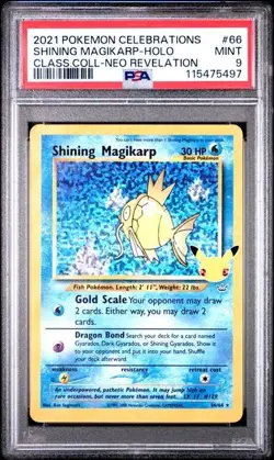 2021 POKEMON CELEBRATIONS CLASSIC COLLECTION #66 SHINING MAGIKARP-HOLO - PSA 9 - Image 1