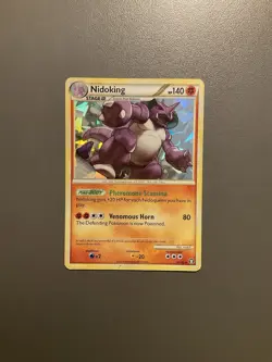 Nidoking - 6/102 - Pokemon HGSS Triumphant Cracked Ice Holo Rare - Vintage - Image 1