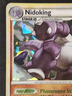 Pokemon TCG - Nidoking 6/102 - HGSS Triumphant - Rare Cracked Ice Holo - LP - Image 3