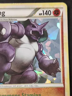 Pokemon TCG - Nidoking 6/102 - HGSS Triumphant - Rare Cracked Ice Holo - LP - Image 4