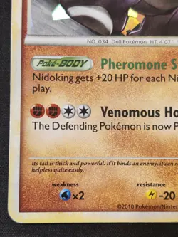 Pokemon TCG - Nidoking 6/102 - HGSS Triumphant - Rare Cracked Ice Holo - LP - Image 5