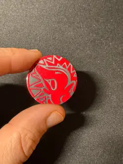 Pokemon Card Cyndaquil Plastic Coin Unseen Forces Matte Version - Image 1