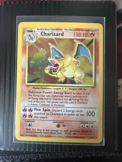 1999 Charizard Pokemon Card from Base Set (4/102) - Lightly Played - Image 1