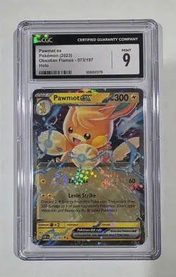 Pawmot ex SV03 Obsidian Flames 073/197 CGC 9 Double Rare Holo Pokemon Card - Image 3