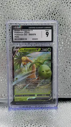 2022 Pokemon Alolan Exeggutor V 005/078 Pokemon GO Holo CGC 9 Graded Card - Image 1