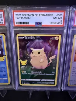 Pokemon 2021 Celebrations PSA Lot: Pikachu, Mew, Lugia, Kyogre 5 Card Lot - Image 2