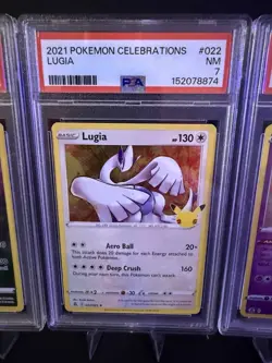 Pokemon 2021 Celebrations PSA Lot: Pikachu, Mew, Lugia, Kyogre 5 Card Lot - Image 3