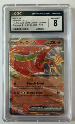 2023 Pokemon Ho-oh ex 007/034 Trading Card Game Classic Holo CGC 8 - Image 1