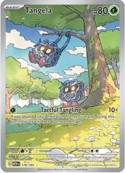 Tangela 178/165 Scarlet & Violet Holo Pokemon TCG Card NM Condition - Image 1
